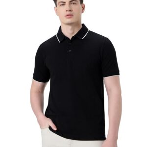 Symbol Premium Men's Cotton Stretch Solid Polo T-Shirt